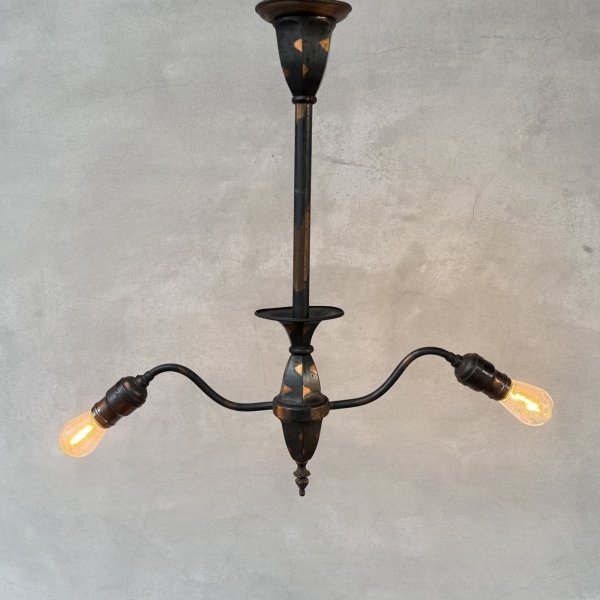 画像11: VINTAGE ANTIQUE JAPANNEDFINISH LIGHT ヴィンテージ アンティーク ジャパンフィニッシュ 吊り下げライト 天井照明 / 2灯 ライト ジャパンカラー コレクタブル 店舗什器 E26 アメリカ USA (11)