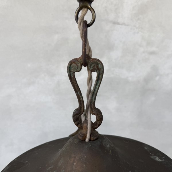 画像4: VINTAGE ANTIQUE LIGHT ヴィンテージ アンティーク シャンデリア パンライト 吊り下げライト  天井照明 / 3灯 ライト ペンダントランプ GE 真鍮 店舗什器 E26 アメリカ USA (4)