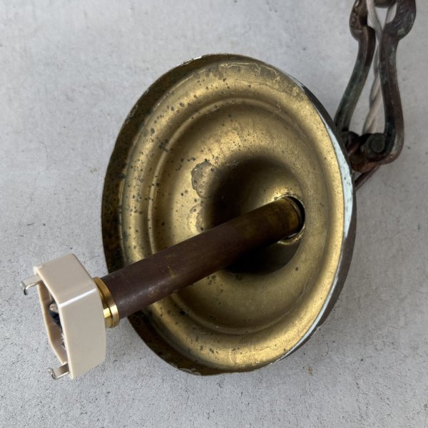 画像10: VINTAGE ANTIQUE LIGHT ヴィンテージ アンティーク シャンデリア パンライト 吊り下げライト  天井照明 / 3灯 ライト ペンダントランプ GE 真鍮 店舗什器 E26 アメリカ USA (10)