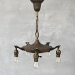 画像1: VINTAGE ANTIQUE LIGHT ヴィンテージ アンティーク シャンデリア パンライト 吊り下げライト  天井照明 / 5灯 ライト ペンダントランプ 真鍮 店舗什器 E26 アメリカ USA (1)