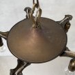 画像2: VINTAGE ANTIQUE LIGHT ヴィンテージ アンティーク シャンデリア パンライト 吊り下げライト  天井照明 / 5灯 ライト ペンダントランプ 真鍮 店舗什器 E26 アメリカ USA (2)