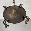 画像2: VINTAGE ANTIQUE LIGHT  ヴィンテージ アンティーク シャンデリア パンライト 吊り下げライト シーリングランプ 天井照明 / 4灯 ライト ペンダントライト 真鍮 GE E26 店舗什器 アメリカ USA (3) (2)