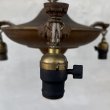 画像6: VINTAGE ANTIQUE LIGHT ヴィンテージ アンティーク シャンデリア パンライト 吊り下げライト  天井照明 / 3灯 ライト ペンダントランプ GE 真鍮 店舗什器 E26 アメリカ USA (6)