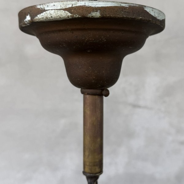 画像8: VINTAGE ANTIQUE LIGHT ヴィンテージ アンティーク シャンデリア パンライト 吊り下げライト  天井照明 / 3灯 ライト ペンダントランプ GE 真鍮 店舗什器 E26 アメリカ USA (8)