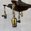 画像6: VINTAGE ANTIQUE LIGHT  ヴィンテージ アンティーク シャンデリア パンライト 吊り下げライト シーリングランプ 天井照明 / 4灯 ライト ペンダントライト 真鍮 HUBBELL E26 店舗什器 アメリカ USA (4) (6)