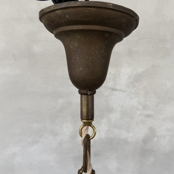 画像9: VINTAGE ANTIQUE LIGHT  ヴィンテージ アンティーク シャンデリア パンライト 吊り下げライト シーリングランプ 天井照明 / 4灯 ライト ペンダントライト 真鍮 HUBBELL E26 店舗什器 アメリカ USA (4) (9)