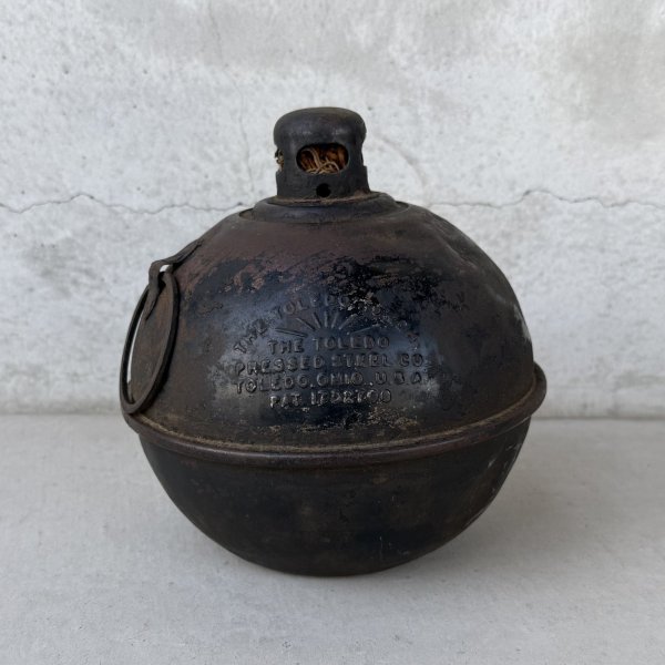 画像1: VINTAGE ANTIQUE TOLEDO HIGHWAY TORCH ヴィンテージ アンティーク トレド ハイウェイトーチ トーチランプ 発炎筒 / オブジェ ディスプレイ インダストリアル ガレージ 鉄 アメリカ (1)