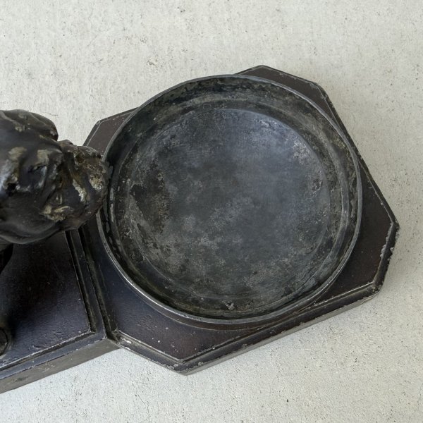 画像10: VINTAGE ANTIQUE BULLDOG FIGURE ASH TRAY ヴィンテージ アンティーク ブルドッグ アッシュトレイ 灰皿 オブジェ 置物 / コレクタブル ディスプレイ インテリア 犬 動物 鋳物 アメリカ  (10)