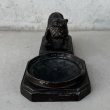 画像2: VINTAGE ANTIQUE BULLDOG FIGURE ASH TRAY ヴィンテージ アンティーク ブルドッグ アッシュトレイ 灰皿 オブジェ 置物 / コレクタブル ディスプレイ インテリア 犬 動物 鋳物 アメリカ  (2)