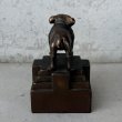 画像3: VINTAGE ANTIQUE BULLDOG FIGURE ヴィンテージ アンティーク ブルドッグ オブジェ 置物 / コレクタブル ディスプレイ ペーパーウェイト ジャパンカラー 犬 動物 鋳物 アメリカ  (3)