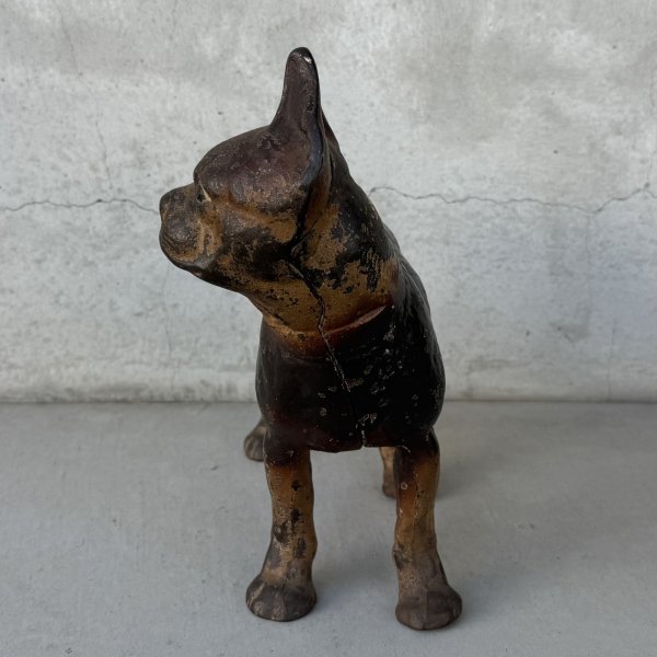 画像3: VINTAGE ANTIQUE BOSTON TERRIER DOOR STOPPER DOG ヴィンテージ アンティーク ボストンテリア ドアストッパー / コレクタブル オブジェ キャストアイアン 鋳物 置物 犬 店舗什器 アメリカ (3) (3)