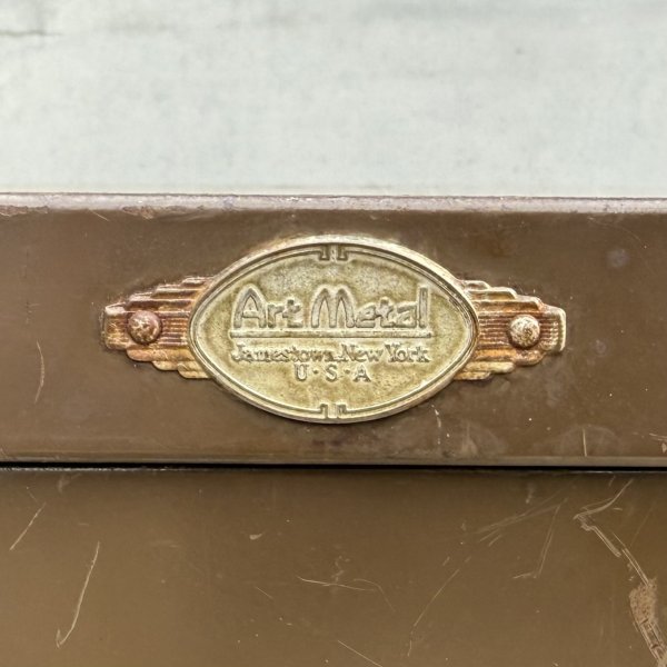 画像10: VINTAGE ANTIQUE FILE CABUNET ART METAL ヴィンテージ アンティーク メタルキャビネット ファイルキャビネット / 書類入れ 引き出し 収納棚 4段 アイアン 事務所 店舗什器 アメリカ (10)
