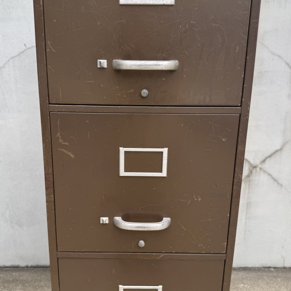 画像6: VINTAGE ANTIQUE FILE CABUNET ART METAL ヴィンテージ アンティーク メタルキャビネット ファイルキャビネット / 書類入れ 引き出し 収納棚 4段 アイアン 事務所 店舗什器 アメリカ (6)