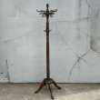 画像1: VINTAGE ANTIQUE COAT RACK  ヴィンテージ アンティーク コートラック ポールハンガー クロージングラック ハンガーラック  / ウッド 木製 家具 服屋 店舗 什器 アメリカ (1)