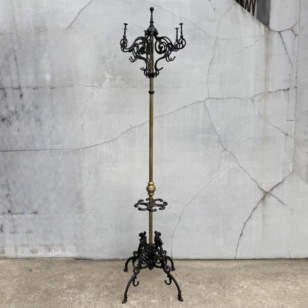 画像1: VINTAGE ANTIQUE COAT RACK  ヴィンテージ アンティーク コートラック ポールハンガー クロージングラック ハンガーラック  / コレクタブル ディスプレイ 家具 服屋 傘立て 店舗 什器 アメリカ (1)