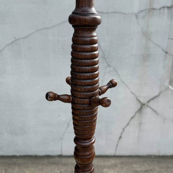 画像6: VINTAGE ANTIQUE COAT RACK  ヴィンテージ アンティーク コートラック ポールハンガー クロージングラック ハンガーラック  / ウッド 木製 家具 服屋 店舗 什器 アメリカ (6)