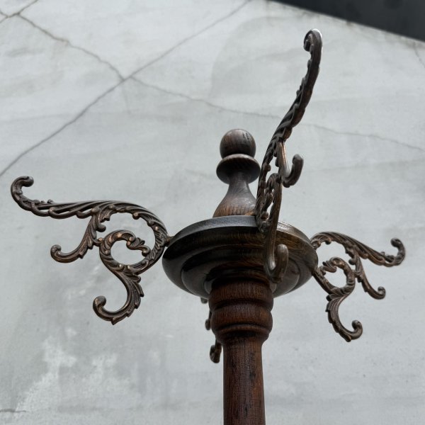 画像3: VINTAGE ANTIQUE COAT RACK  ヴィンテージ アンティーク コートラック ポールハンガー クロージングラック ハンガーラック  / ウッド 木製 家具 服屋 店舗 什器 アメリカ (3)