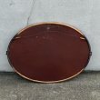 画像2: VINTAGE ANTIQUE WALL MIRROR JAPANNED ヴィンテージ アンティーク 鏡 ミラー ジャパンフィニッシュ 壁掛けミラー ウォールミラー / ジャパンカラー 楕円形 インテリア 店舗什器 アメリカ  (2)