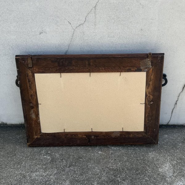 画像3: VINTAGE ANTIQUE WALL MIRROR  HAT RACK ヴィンテージ アンティーク 鏡 ミラー  壁掛けミラー ウォールミラー ハットラック / フック付き インテリア ウッド 木製 店舗什器 アメリカ  (3)