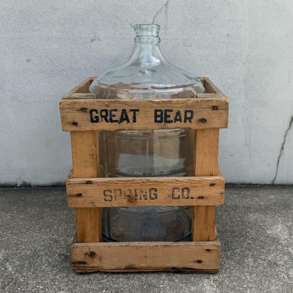 画像2: VINTAGE ANTIQUE WATER BOTTLE GREAT BEAR SPRING CO. ヴィンテージ アンティーク ウォーターボトル ガラス 瓶 /  インテリア ディスプレイ キッチン 店舗什器 アメリカ (2)