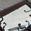 画像6: VINTAGE ANTIQUE WALL MIRROR  HAT RACK ヴィンテージ アンティーク 鏡 ミラー  壁掛けミラー ウォールミラー ハットラック / フック付き インテリア ウッド 木製 店舗什器 アメリカ  (6)