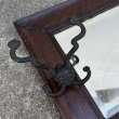 画像7: VINTAGE ANTIQUE WALL MIRROR  HAT RACK ヴィンテージ アンティーク 鏡 ミラー  壁掛けミラー ウォールミラー ハットラック / フック付き インテリア ウッド 木製 店舗什器 アメリカ  (7)