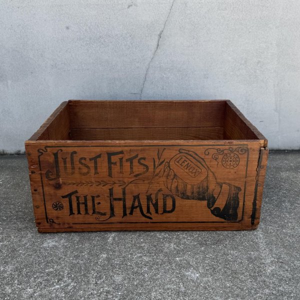 画像1: VINTAGE ANTIQUE WOOD CRATE WOODEN BOX LENOX SOAP ヴィンテージ アンティーク ウッドボックス 木箱 / コレクタブル 収納 ケース アドバタイジング 企業物 店舗什器 アメリカ (1)
