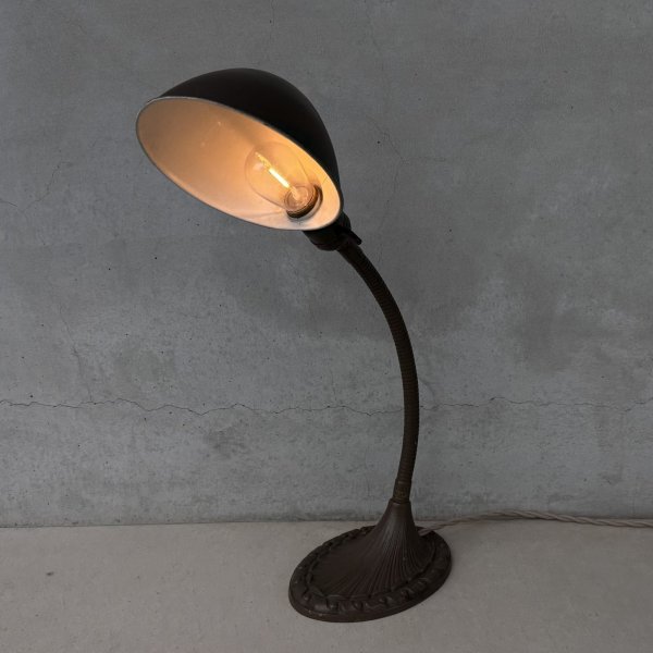 画像12: VINTAGE ANTIQUE DESKLAMP ALADDIN ヴィンテージ アンティーク デスクランプ スタンドライト 卓上ライト テーブルランプ 照明 / グースネック アイアン E26 店舗什器 アメリカ (3) (12)