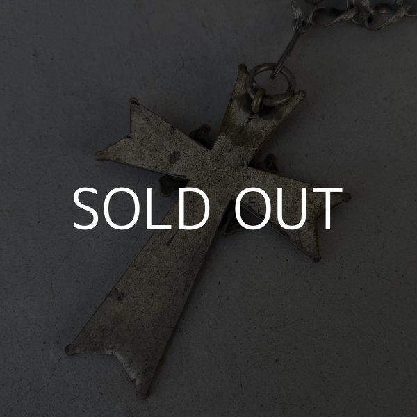 画像5: VINTAGE ANTIQUE PENDANT NECKLACE SKULL CROSS ペンダント ネックレス ドクロ スカル 十字架 クロスボーン / 骸骨 首飾り アクセサリー 儀式 アメリカ (5)