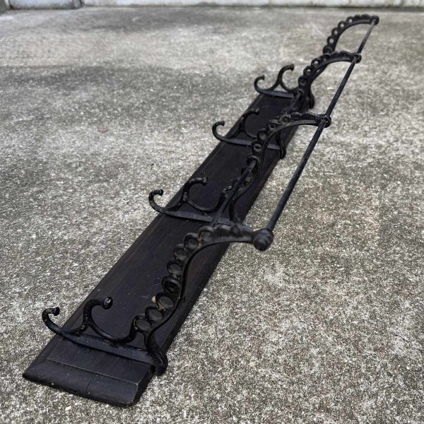 画像3: VINTAGE ANTIQUE COAT HAT RACK ヴィンテージ アンティーク コートラック ハットラック ウォールハンガー / ウォールインテリア ウッド 木製 アイアン 店舗什器 アメリカ (1) (3)