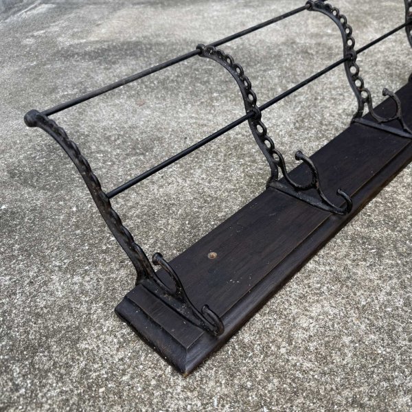 画像4: VINTAGE ANTIQUE COAT HAT RACK ヴィンテージ アンティーク コートラック ハットラック ウォールハンガー / ウォールインテリア ウッド 木製 アイアン 店舗什器 アメリカ (1) (4)