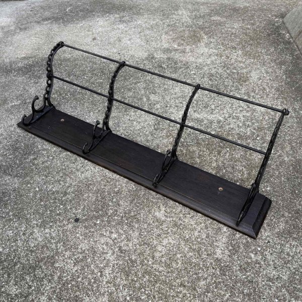 画像1: VINTAGE ANTIQUE COAT HAT RACK ヴィンテージ アンティーク コートラック ハットラック ウォールハンガー / ウォールインテリア ウッド 木製 アイアン 店舗什器 アメリカ (1) (1)