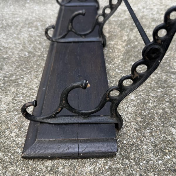 画像8: VINTAGE ANTIQUE COAT HAT RACK ヴィンテージ アンティーク コートラック ハットラック ウォールハンガー / ウォールインテリア ウッド 木製 アイアン 店舗什器 アメリカ (1) (8)