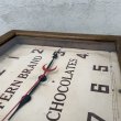 画像8: VINTAGE ANTIQUE WALL CLOCK FERN BRAND CHOCOLATES SESSIONS ヴィンテージ アンティーク ウォールクロック セッション 壁掛け時計 /  ウッド 木製 四角形 アドバタイジング 企業物 店舗什器 アメリカ (8)