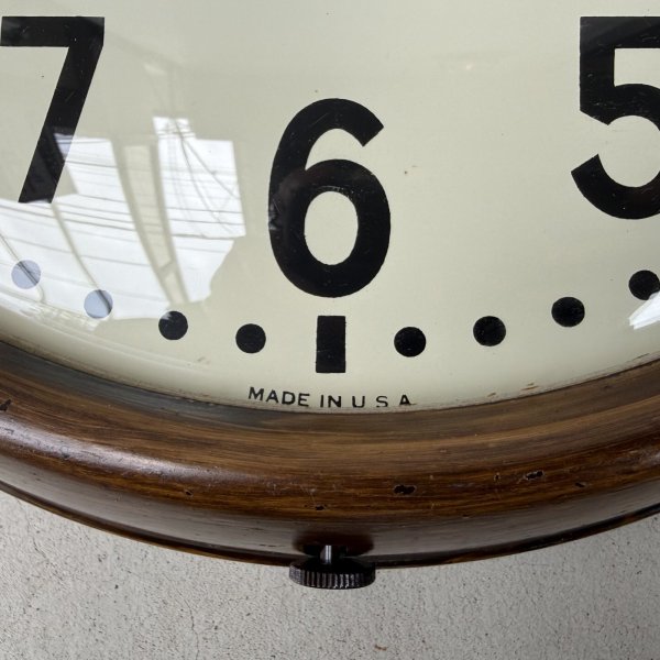 画像8: VINTAGE ANTIQUE WALL CLOCK GENERAL ELECRIC TELECHRON ヴィンテージ アンティーク ウォールクロック ゼネラルエレクトリック GE テレクロン 壁掛け時計 / スクールクロック ベークライト 丸型 茶色 店舗什器 アメリカ (8)