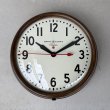 画像1: VINTAGE ANTIQUE WALL CLOCK GENERAL ELECRIC TELECHRON ヴィンテージ アンティーク ウォールクロック ゼネラルエレクトリック GE テレクロン 壁掛け時計 / スクールクロック ベークライト 丸型 茶色 店舗什器 アメリカ (1)