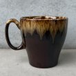 画像2: VINTAGE ANTIQUE POTTERY MUGCUP ヴィンテージ アンティーク マグカップ ブラウンドリップグレーズ コップ 食器 陶器 / コーヒーカップ ブラウン 茶色 カフェ 喫茶店 店舗什器 アメリカ d (2)