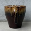 画像3: VINTAGE ANTIQUE POTTERY MUGCUP ヴィンテージ アンティーク マグカップ ブラウンドリップグレーズ コップ 食器 陶器 / コーヒーカップ ブラウン 茶色 カフェ 喫茶店 店舗什器 アメリカ d (3)