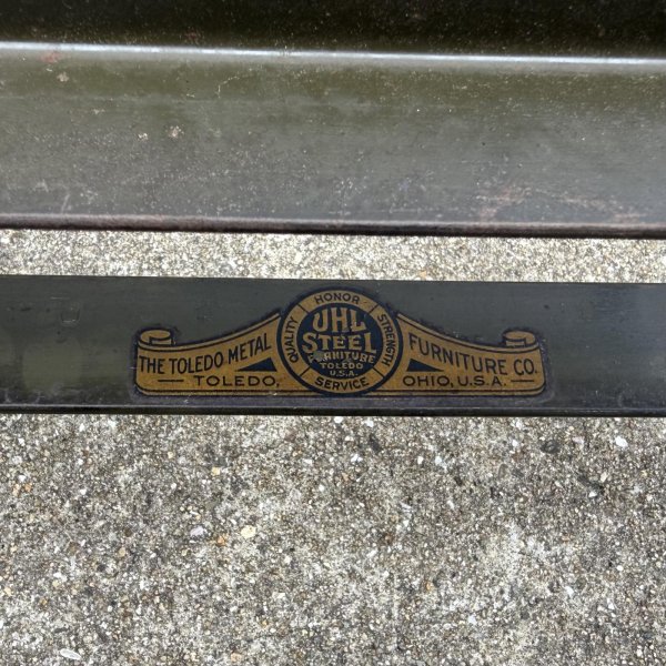 画像7: VINTAGE ANTIQUE TOLEDO UHL STEEL TABLE ヴィンテージ アンティーク トレド タイプライターテーブル / インダストリアル ディスプレイ 棚 家具 アイアン 店舗什器 アメリカ (7)