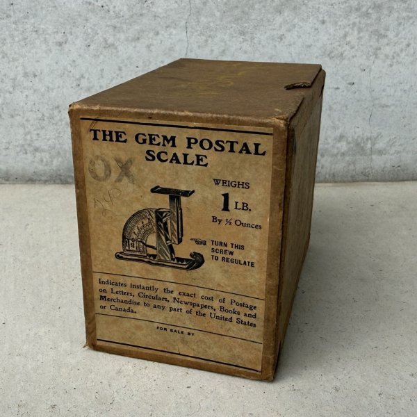 画像8: VINTAGE ANTIQUE JAPANNED THE GEM POSTAL SCALE ヴィンテージ アンティーク ジャパンド ジャパンカラー ポスタルスケール 量り オブジェ / コレクタブル ディスプレイ 秤 置物 箱付き アメリカ (8)