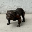画像1: VINTAGE ANTIQUE BULLDOG FIGURE  ヴィンテージ アンティーク ブルドッグ オブジェ 置物  / コレクタブル ディスプレイ ペーパーウェイト 犬 動物 鋳物 アメリカ  (1)