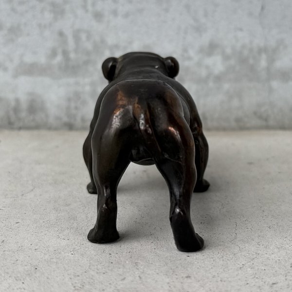 画像3: VINTAGE ANTIQUE BULLDOG FIGURE  ヴィンテージ アンティーク ブルドッグ オブジェ 置物  / コレクタブル ディスプレイ ペーパーウェイト 犬 動物 鋳物 アメリカ  (3)