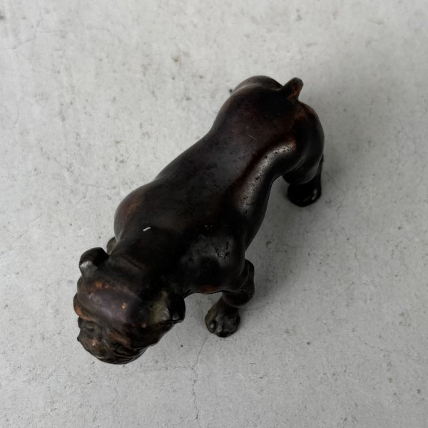 画像6: VINTAGE ANTIQUE BULLDOG FIGURE  ヴィンテージ アンティーク ブルドッグ オブジェ 置物  / コレクタブル ディスプレイ ペーパーウェイト 犬 動物 鋳物 アメリカ  (6)