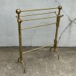 画像1: VINTAGE ANTIQUE TOWEL RACK  ヴィンテージ アンティーク タオルラック タオルハンガー タオルバー / タオル掛け インテリア 真鍮 店舗什器 アメリカ (1)