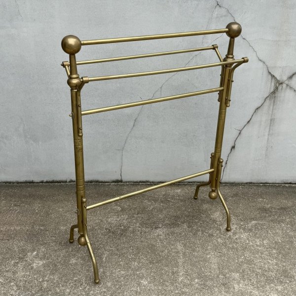 画像1: VINTAGE ANTIQUE TOWEL RACK  ヴィンテージ アンティーク タオルラック タオルハンガー タオルバー / タオル掛け インテリア 真鍮 店舗什器 アメリカ (1)
