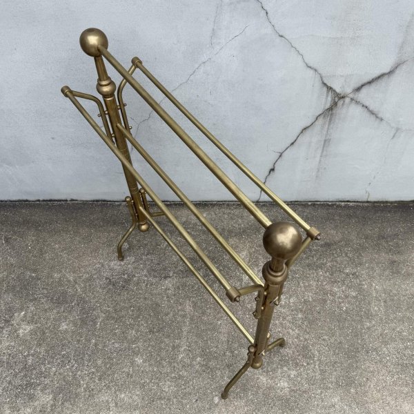 画像4: VINTAGE ANTIQUE TOWEL RACK  ヴィンテージ アンティーク タオルラック タオルハンガー タオルバー / タオル掛け インテリア 真鍮 店舗什器 アメリカ (4)