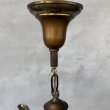 画像8: VINTAGE ANTIQUE LIGHT ヴィンテージ アンティーク シャンデリア パンライト 吊り下げライト  天井照明 / 3灯 ライト ペンダントランプ 真鍮 店舗什器 E26 アメリカ USA (2) (8)