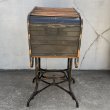 画像4: VINTAGE ANTIQUE TOLEDO UHL STEEL TABLE JAPANNED ヴィンテージ アンティーク トレド タイプライターテーブル ジャパンド ジャパンフィニッシュ / ジャパンカラー ディスプレイ 棚 家具 アイアン 店舗什器 アメリカ (4)