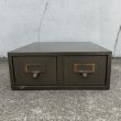 画像2: VINTAGE ANTIQUE FILE CABINET ヴィンテージ アンティーク ファイルキャビネット / インダストリアル インテリア 収納 棚 卓上 鉄 家具 店舗什器 アメリカ USA (2)