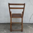 画像2: VINTAGE ANTIQUE FOLDING CHAIR WOOD ヴィンテージ アンティーク フォールディングチェア 折り畳み椅子 イス チェア  / ウッド 木製 家具 インテリア ディスプレイ 店舗什器 アメリカ  (2)